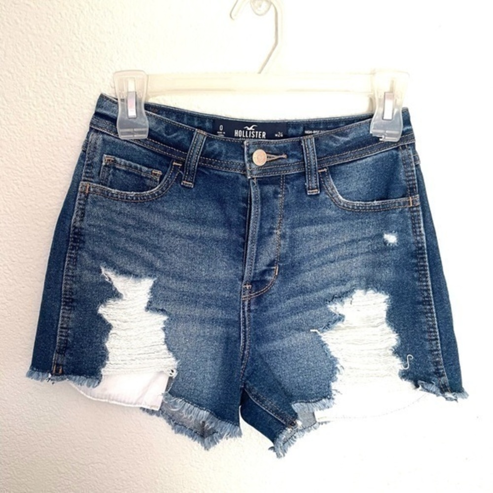 HOLLISTER High rise boyfriend jean shorts-24